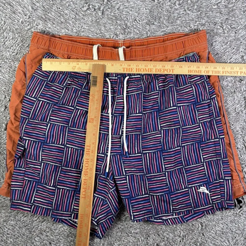 Tommy Bahama Swim Trunks Lot of Two Mens XL Geometric Beach Summer Tropical Surf